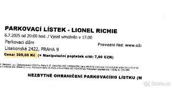 LIONEL RICHIE Say Hello to the Hits Tour sek 102x4 + parking - 3