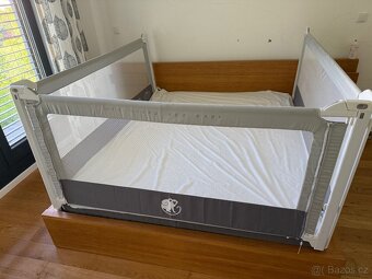 Zábrany na postel Monkey Mum® (3 ks) – světle šedé - 3