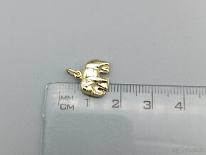 Zlatý přívěsek slon 1,00g, 14 kt, 585/1000 - 3
