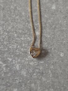Dámský náhrdelník s diamantem 0,03ct zlato 585 14k - 3