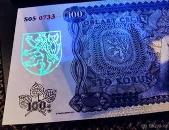 Bankovka 100 Korun, Oblast Čechy, UNC, Franck Medina 2019 - 3