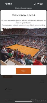 Vstupenky na Roland garros - Finále - 3