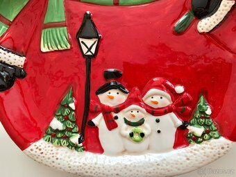 Sněhulák vánoční talíř - 3