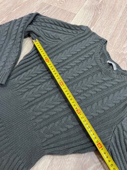 Svetrové šedé pletené šaty 38 - 3