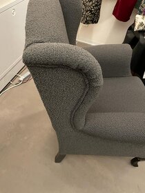 Křeslo ušák po kompletní renovaci. - 3