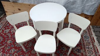 Dětský stolek retro, bílý - 3