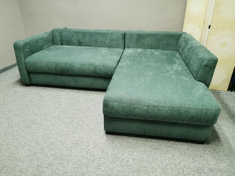 Nová rohová rozkládací sedačka LISA DE LUXE zelená - 3
