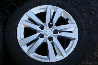 4ks orig. alu kola Peugeot 5x108 take Citroen R16 zimni pneu - 3