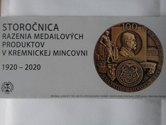 Medaile 100. let výročí obnovení ražby medailí v Kremnici - 3