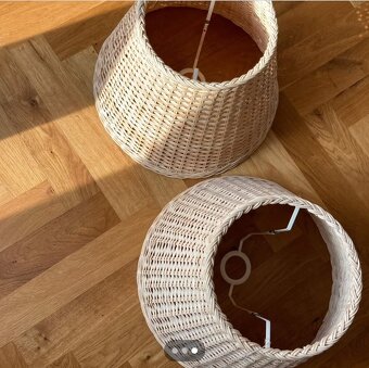 Velké pletené závěsné lampy IKEA - cena za obě - 3