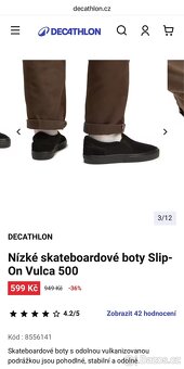 Nízké skateboardové boty Slip-On Vulca 500 vel. 36 - 3