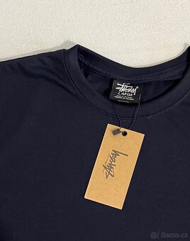 Tmavě modré Stüssy tričko - 3