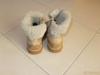 Béžové dívčí zimní boty vel. 27 - 3