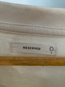 Béžové krémové triko Reserved oversize - 3