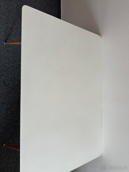 Jídelní stůl 120x60cm bílý jako novy - 3