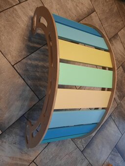 Montessori houpačka 100cm COMFORT modrá duha - 3