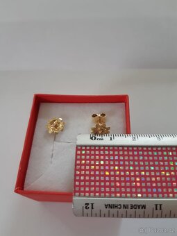 Zlaté náušnice kytičky - 3