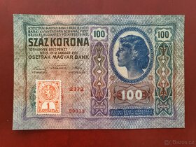 100 K 1912 zoubkovaný kolek UNC - 3
