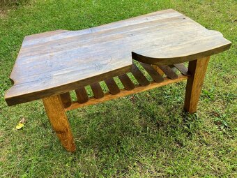 Stolek konferenční, ruční práce, dubový - 3