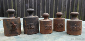 Závaží různé krabičky se závažím, staré pěkné - 3