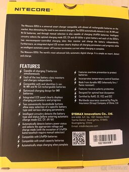 Nabíječka Nitecore D2 — nová, nepoužitá - 3