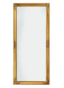 Barokní zrcadlo zlaté dřevěné s fazetou 162x72cm - 3