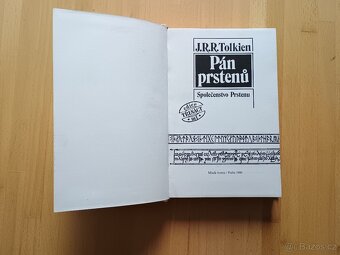 J.r.r.tolkien pán prstenů společenstvo prstenu - 3