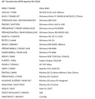 26" Horské kolo Apache M1 2014 - 3
