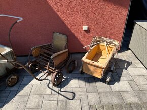 PRODÁM 4x STAROŽITNÝ KOČÁREK K RENOVACI - 3