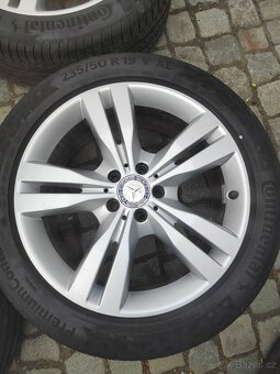 Prodám orig alu 19 Mercedes Benz ML 5x112 ET 56 letní pneu - 3