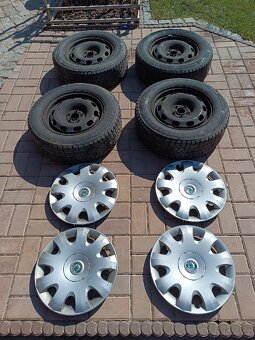 Kola octavia 5x100 R15 + poklice - 3