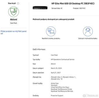 Mini PC HP Elite Mini 600 G9, i5-12400, 16GB, 512 GB, záruka - 3