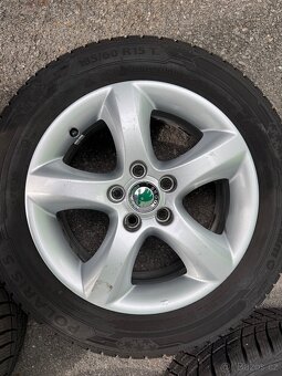 Zimní ALU Škoda Fabia 185/60 R15 - zánovní zimní 8mm DOT23 - 3
