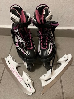 Prodám dětské brusle rostoucí lední / kolečkové velikost 35 - 3