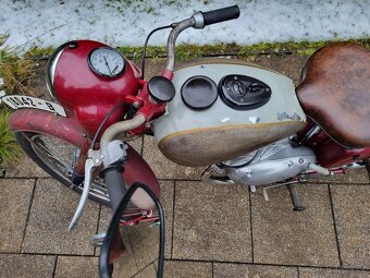 Jawa 350/18 1951 po rekonstrukci + páv 40/b. - 3