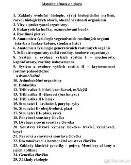 Maturitní otázky z biologie - 3