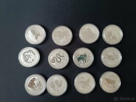 Sada stříbrných mincí Lunární série II / 12x2 oz - 3