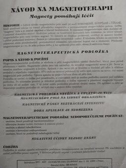 Magnetoterapeutická podložka - 3