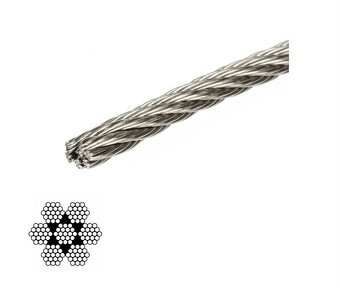 Nerezové lano A4 7×19 8mm, role 1 000 m (2 ks) - 3