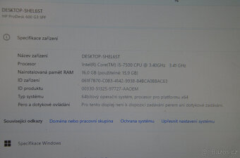 HP Prodesk 600 G3 SFF i5/16GB/256GB/záruka - 3
