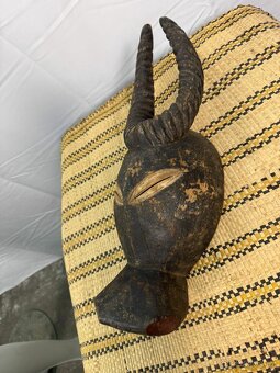 Africká rituální maska s rohy (603047) - 3