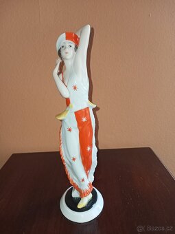 Rarita Porcelánová Tanečnice z.n. ROSENTHAL- ART-DECO 22cm T - 3