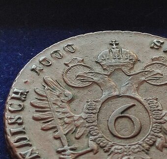 Chyboražba 6 krejcar 1000 S František I - 3