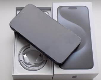 IPhone 15 Pro Blue Titanium BATERIE 100% TOP - 3