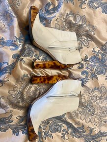 Gucci kotníčkové elegantní kožené boty, vel.38 - 3