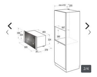 Vestavná mikrovlná trouba Gorenje BM 5240 AX černá/nerez - 3