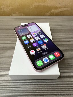 Apple iPhone 15 128GB růžový TOP stav, baterie 100% - 3