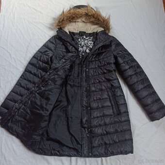 dámská zimní bunda - kabát s kapucí eur 42 TOP STAV - 3