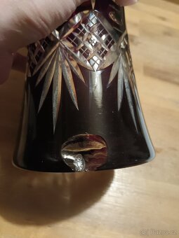 Skleněné váza, rubínové sklo - 3