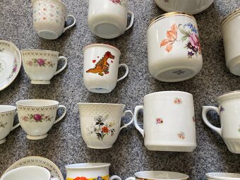 hrnek hrneček porcelán starý porcelán hrnek podšálek koflík - 3